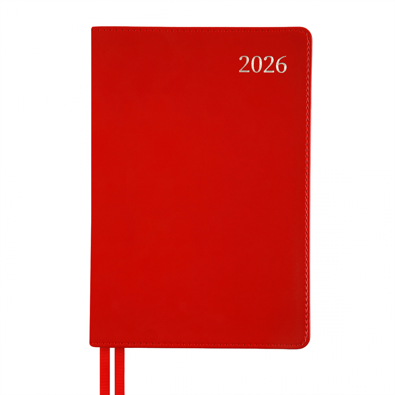 Щоденник А5 «Leo Planner» дат2026 184 аркуші Aldento інтегральна обкладинка, червоний