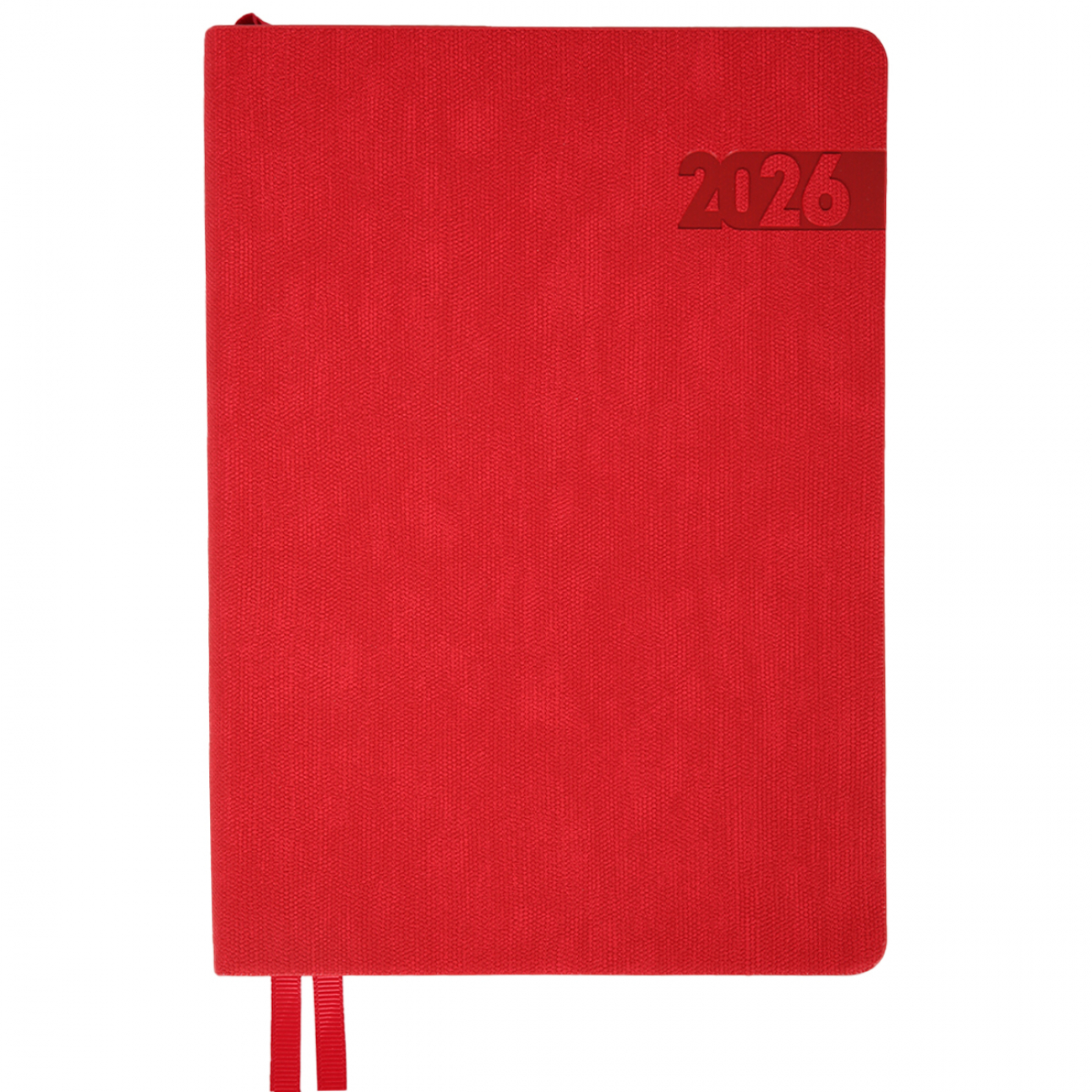 Щоденник А5 «Leo Planner» дат2026 184 аркуші Boss м'яка обкладинка, червоний