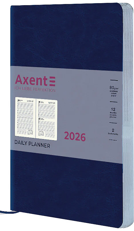 Щоденник А5 дат2026 Partner City Soft, синій
