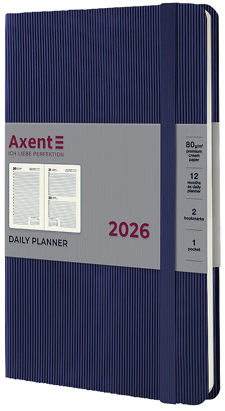 Щоденник А5 дат2026 Partner Lines, синій