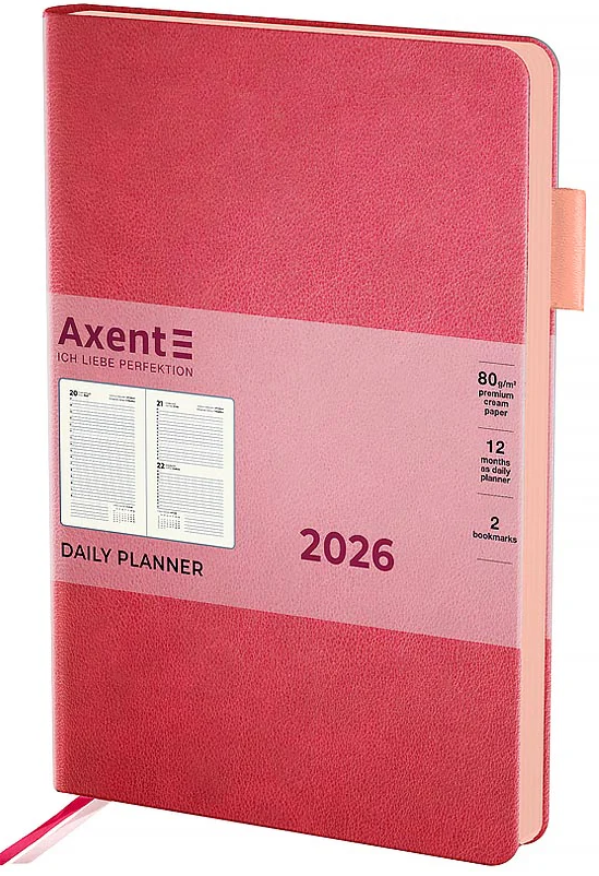 Щоденник А5 дат2026 Partner Soft Muse, рожевий