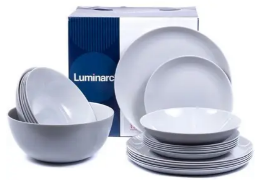 Сервіз столовий скло 19 предметів «Luminarc.Diwali Granit»