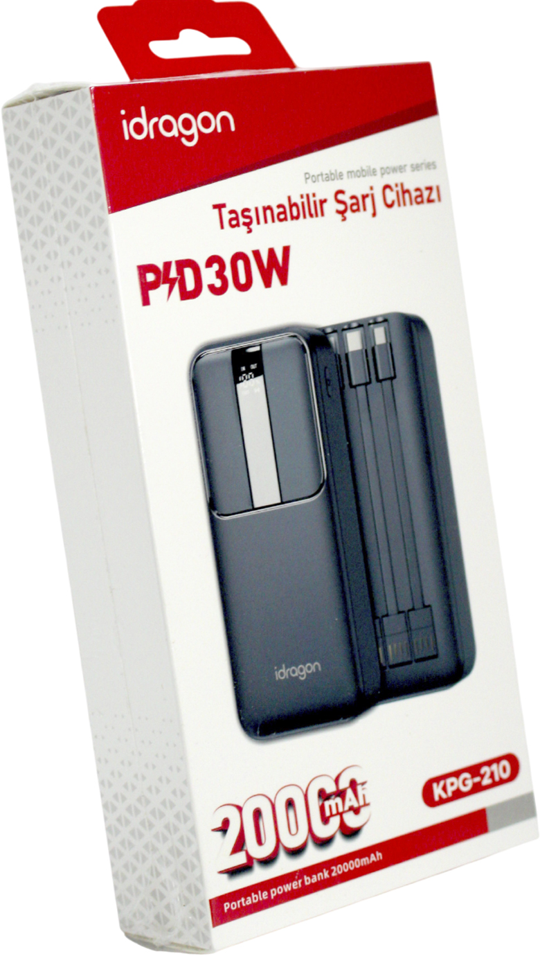 УМБ «Idragon» Power Bank 20000mAh 30W black