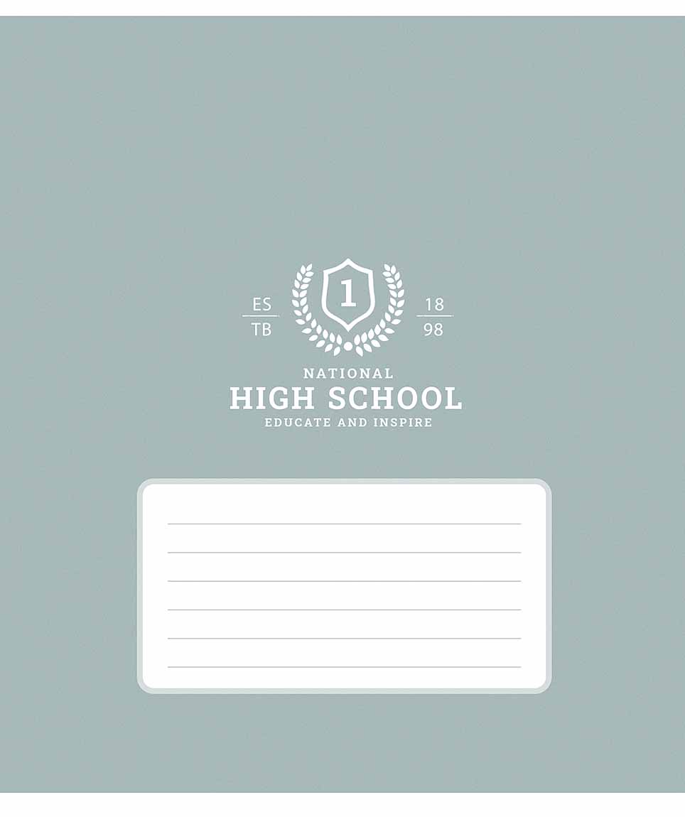 Зошит 12 аркушів клітинка «High school (патерн) » ВД-лак