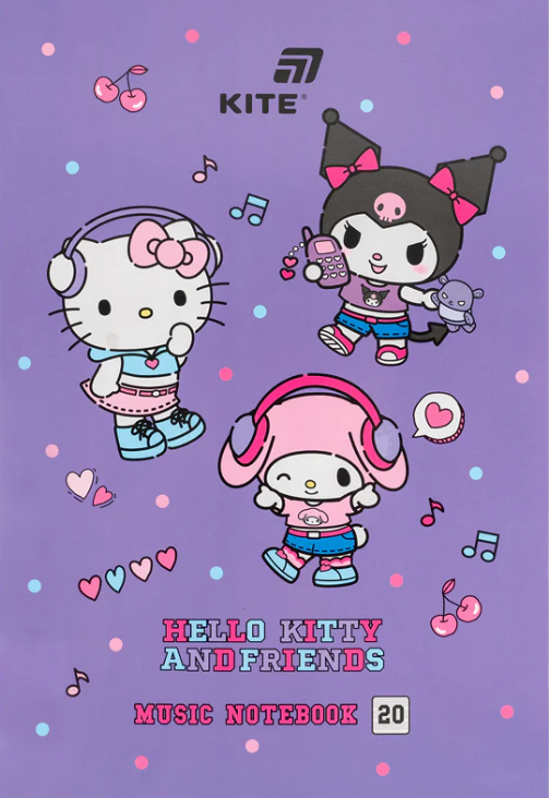 Нотний зошит А4 20 аркушів Hello Kitty