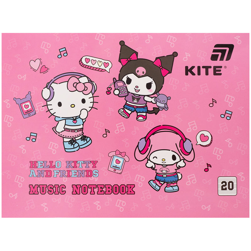 Нотний зошит А5 20 аркушів Hello Kitty