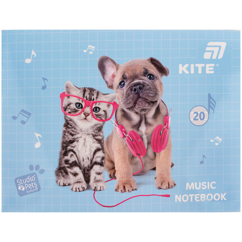 Нотний зошит А5 20 аркушів Studio Pets
