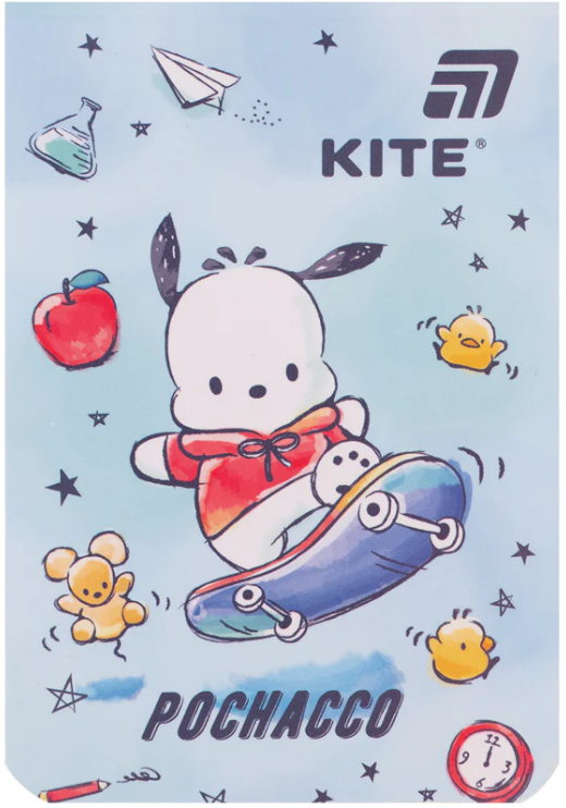 Блокнот А7 48 аркушів клітинка м'яка обкладинка «Pochacco»