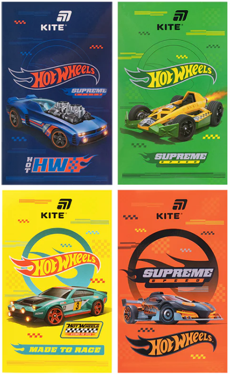 Блокнот А6 50 аркушів б/лінія тверда обкладинка Hot Wheels