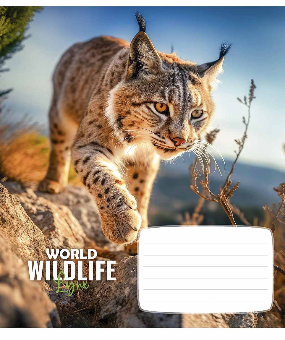 Зошит 12 аркушів клітинка «Wildlife» ВД-лак