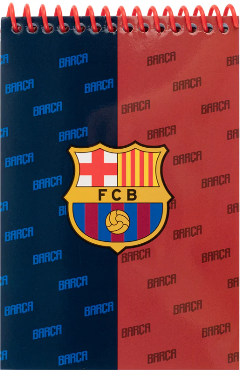 Блокнот пруж. А6 48 аркушів б/лінія FC Barcelona