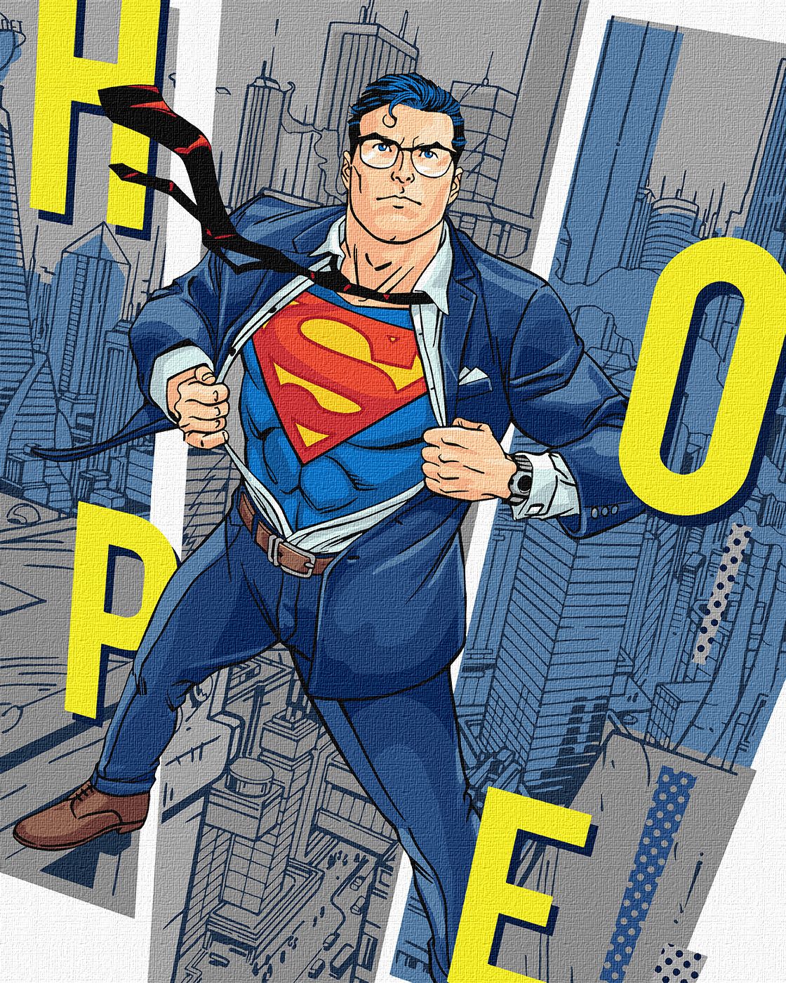 Картини по номерах акрилові «Superman: Hope» 40×50см