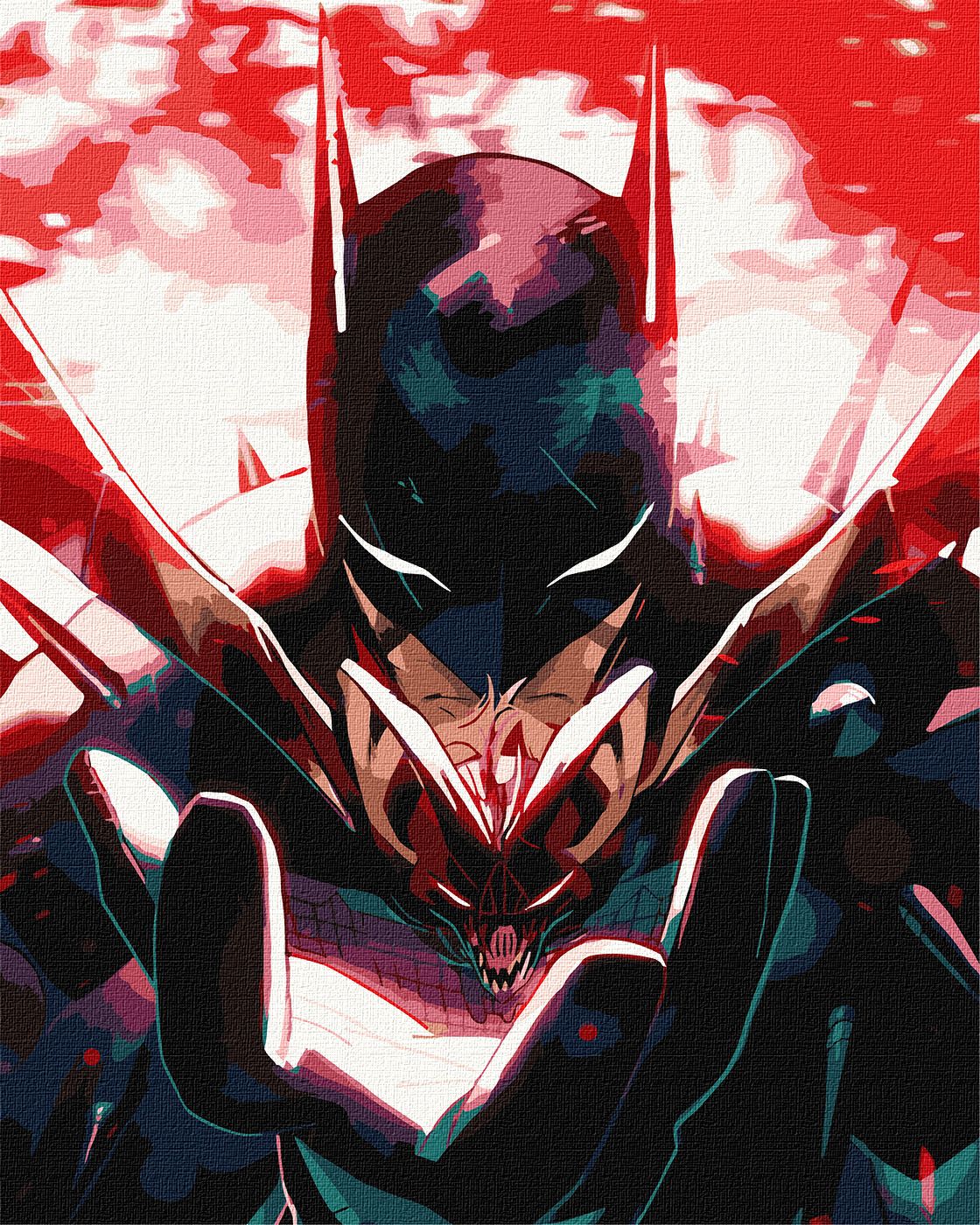 Картини по номерах акрилові «Batman: Темний Лицар з фарбами металік» 40×50см