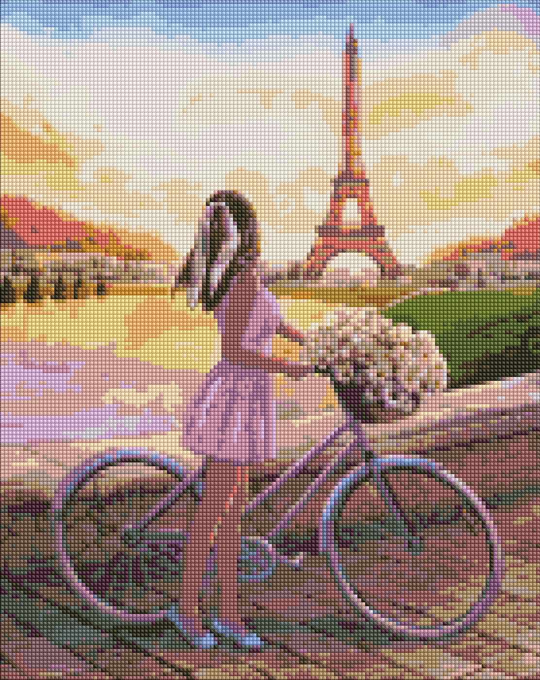 Набір з алмазною мозаїкою «Романтика в Парижі» 40×50см