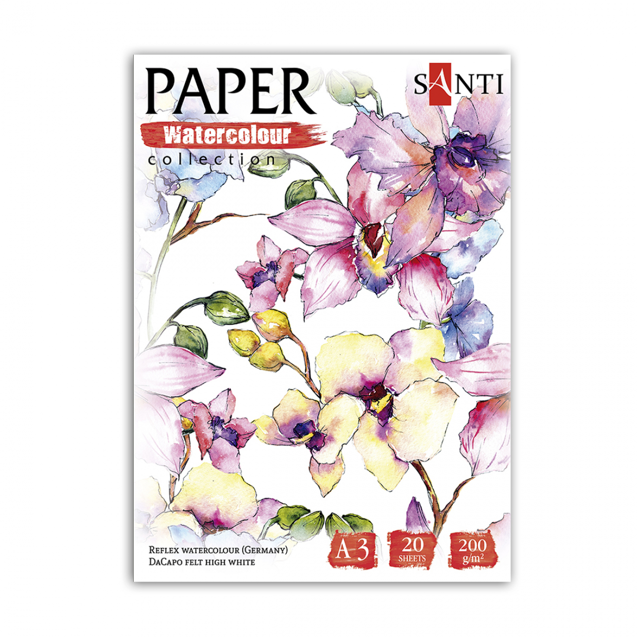 Папка для аквар. 20/200 А3 «Paper Watercolor Collection Flowers»