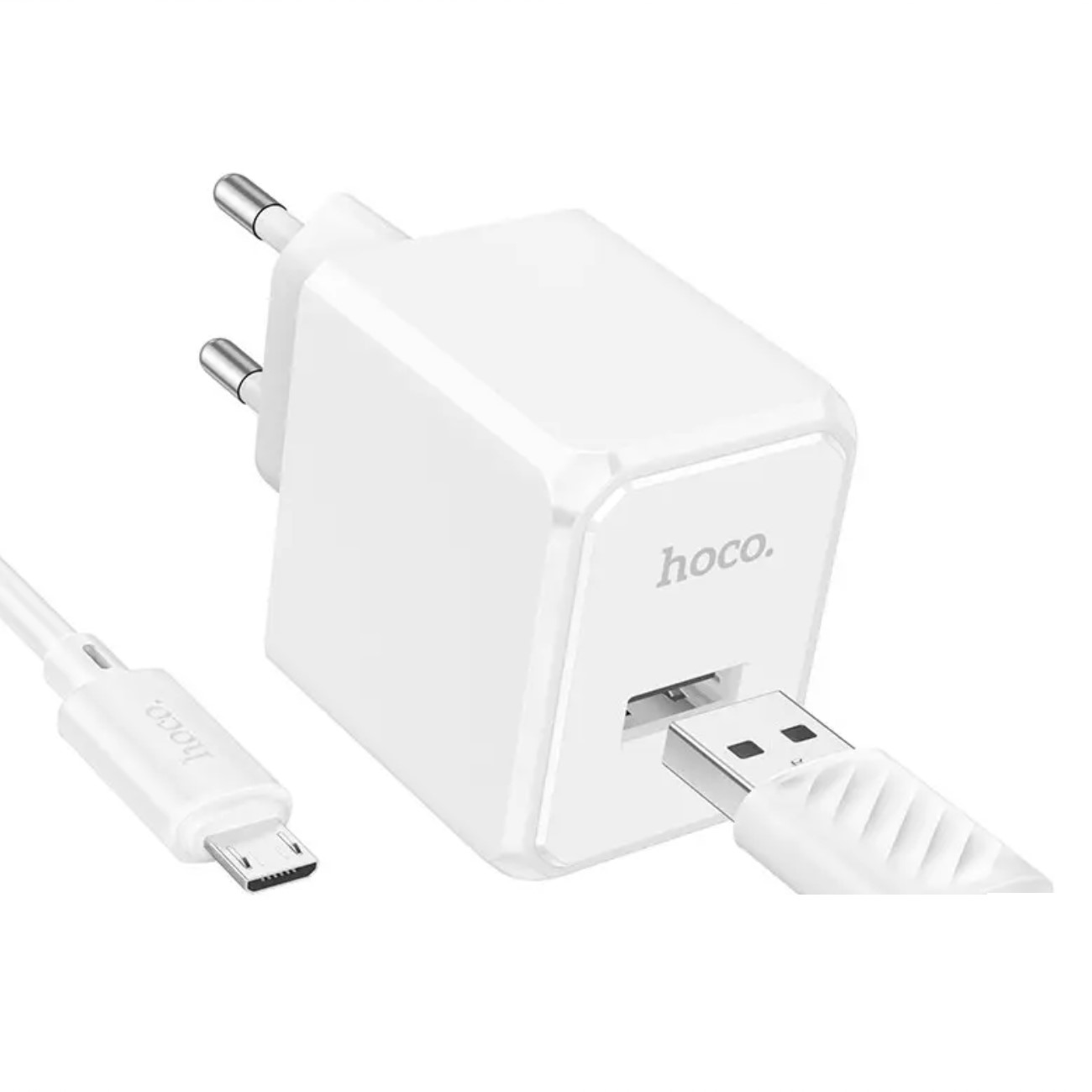 Зарядний пристрій 1USB > USB > Micro 2.1A white