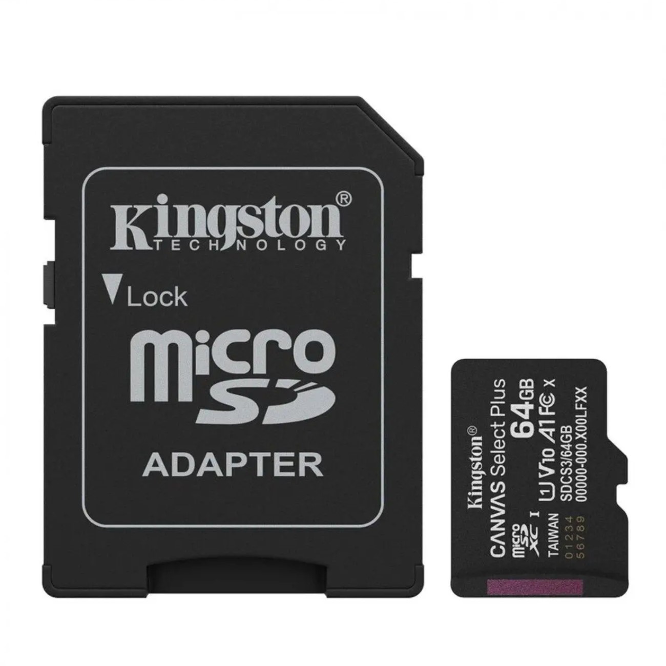 Карта пам`яті 64Gb Micro-SDXC (UHS-1) Kingston Canvas Select Plus A1 (adapter SD)