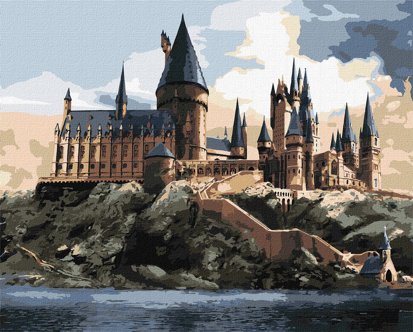 Картини по номерах акрилові WB «Harry Potter: Гогвортс вдень» 40×50см