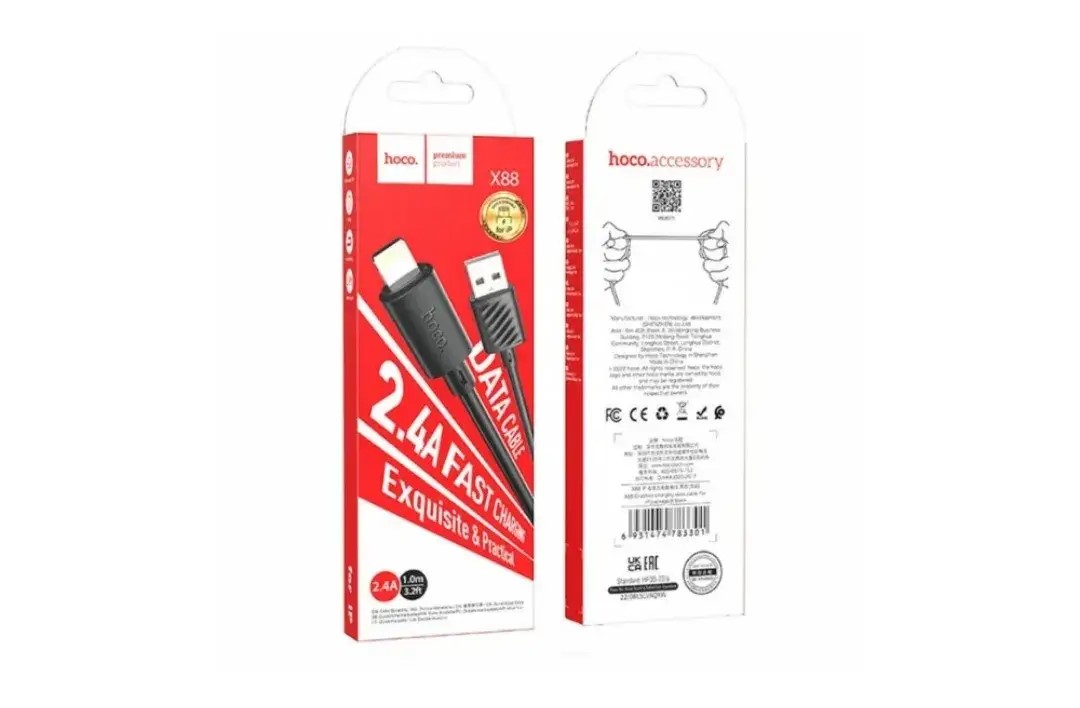 Кабель USB > Lightning X88 2м 2.4А white