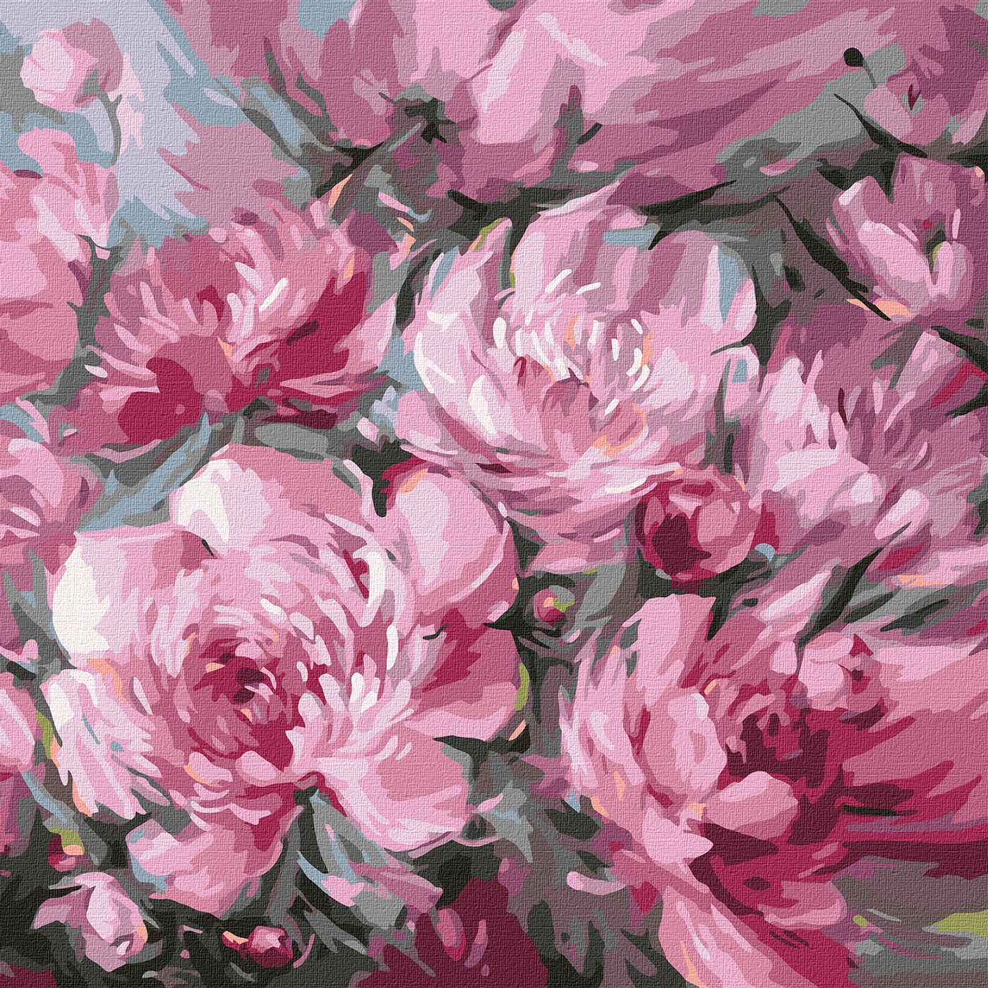 Картини по номерах акрилові «Пишний букет» 40×40см