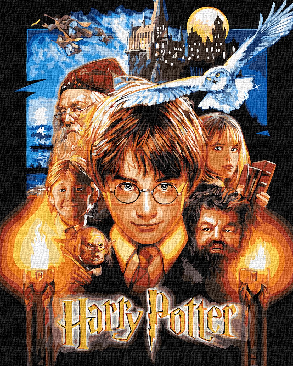 Картини по номерах акрил.WB «Harry Potter:Постер з фарбами металік»40×50см