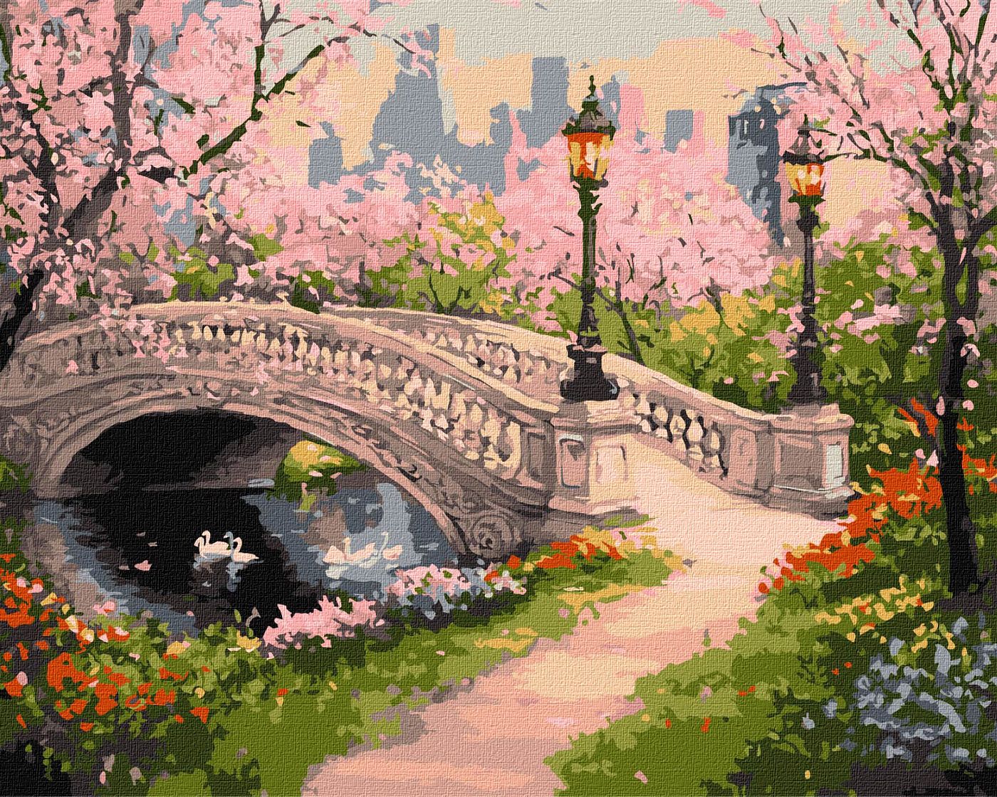 Картини по номерах акрилові «Весняний парк» 30×40см