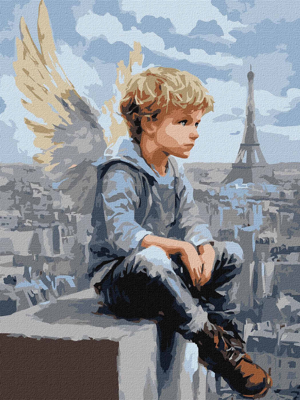 Картини по номерах акрилові «Хлопчик-янгол» 30×40см