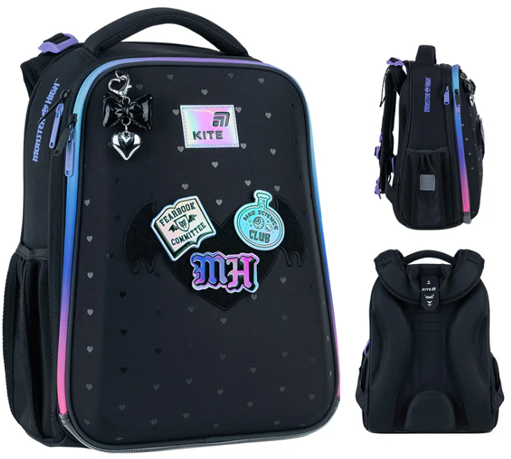 Рюкзак каркасний Education 531 Monster High 2 відділення, 2 кишені