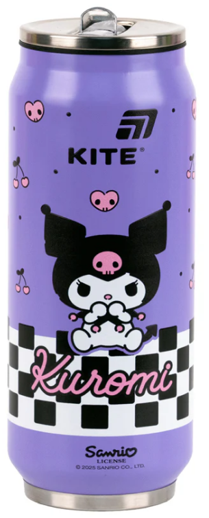 Термос з трубочкою металевий 0,5л Kuromi