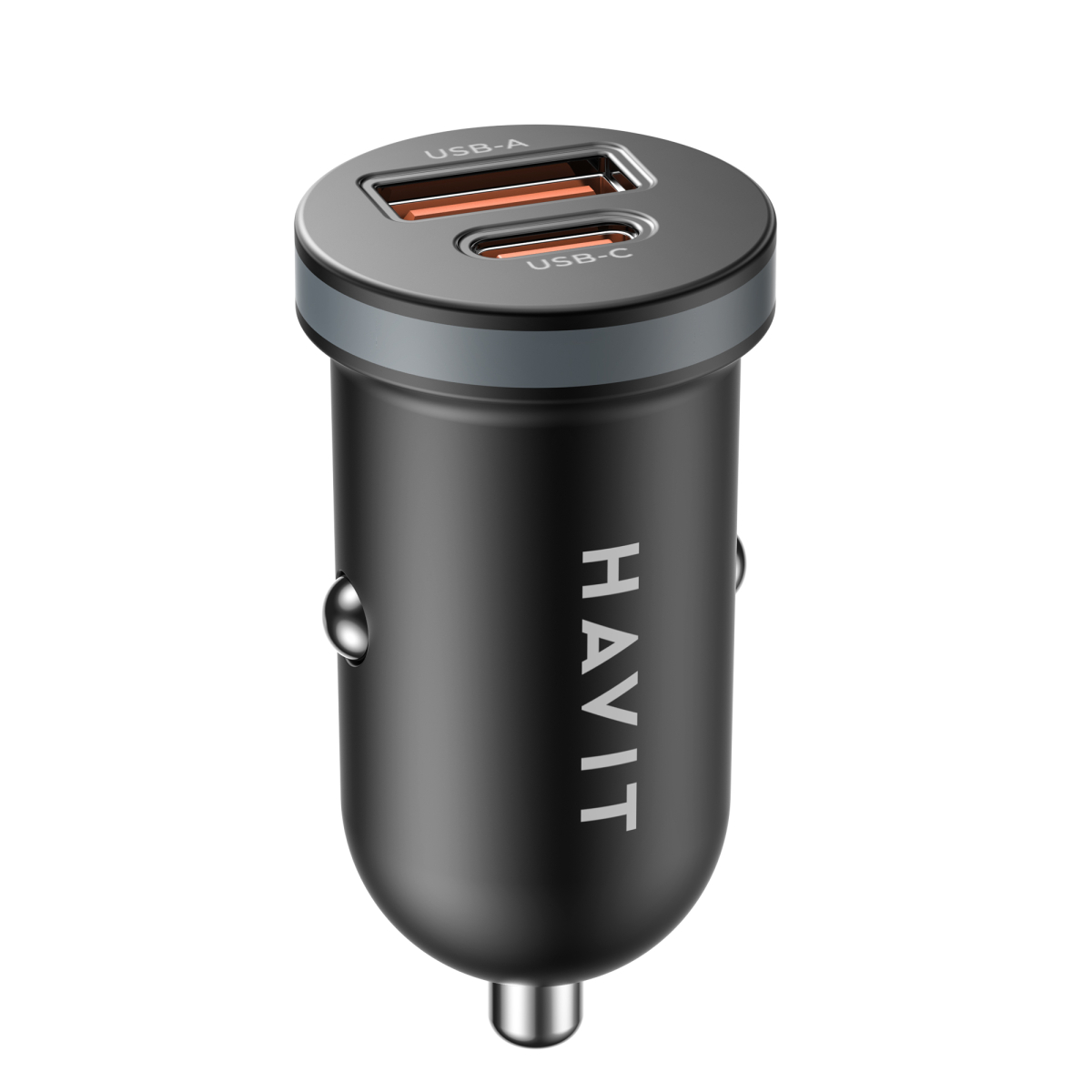 Зарядний пристрій авто Havit USB-A+Type-C 30W