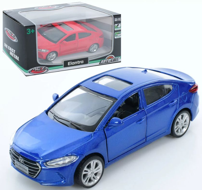 Машина інер-а металева «Автосвіт» Hyundai Elantra (1:40) 11см, в коробці, 14×7×6см
