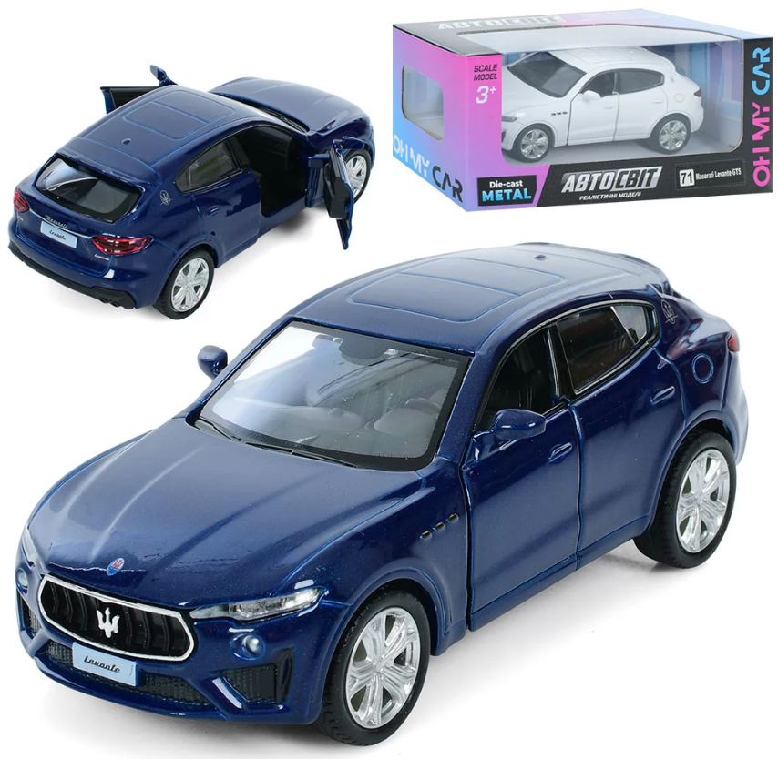 Машина інер-а металева «Автосвіт» Maserati Levante GTS2019 (1:40) 11см, в коробці