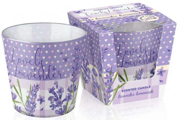 Свічка з ароматом «Bartek candles» 115г/30год. Lavander Lemonade