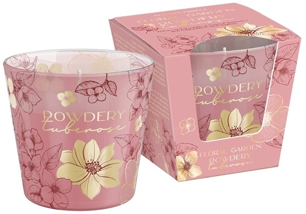 Свічка з ароматом «Bartek candles» 115г/30год. Powdery Tuberose