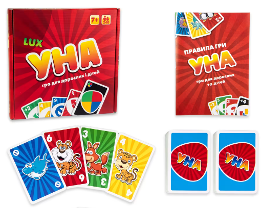 Гра «УНА Lux» українською, в коробці