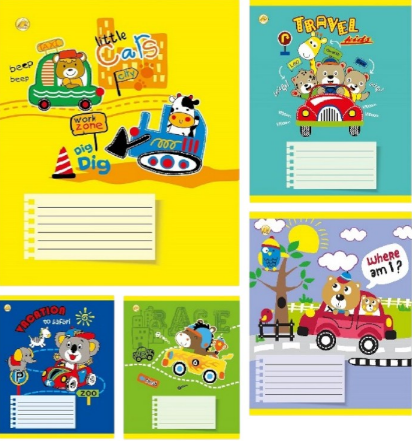 Зошит 12 аркушів клітинка «Kids Car»