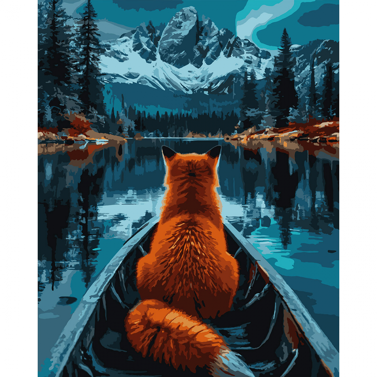 Картини по номерах «Santi» Лисиця та гори 40×50см