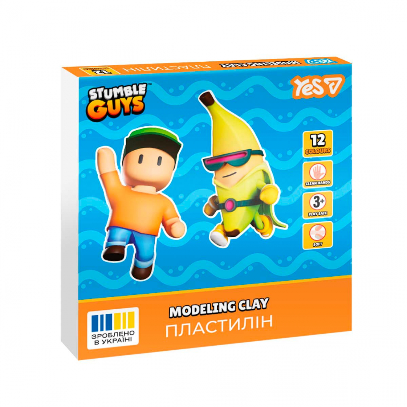 Пластилін Stumble Guys 12 кольорів 240гр