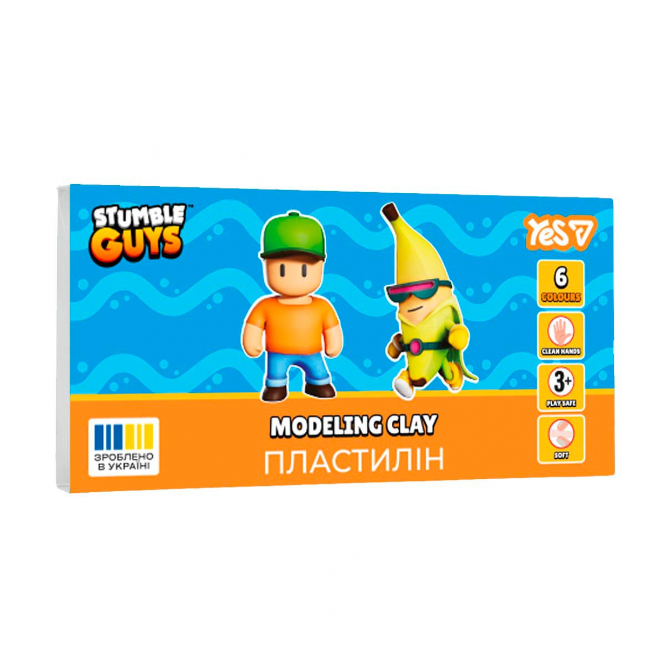 Пластилін Stumble Guys 6 кольорів 120гр