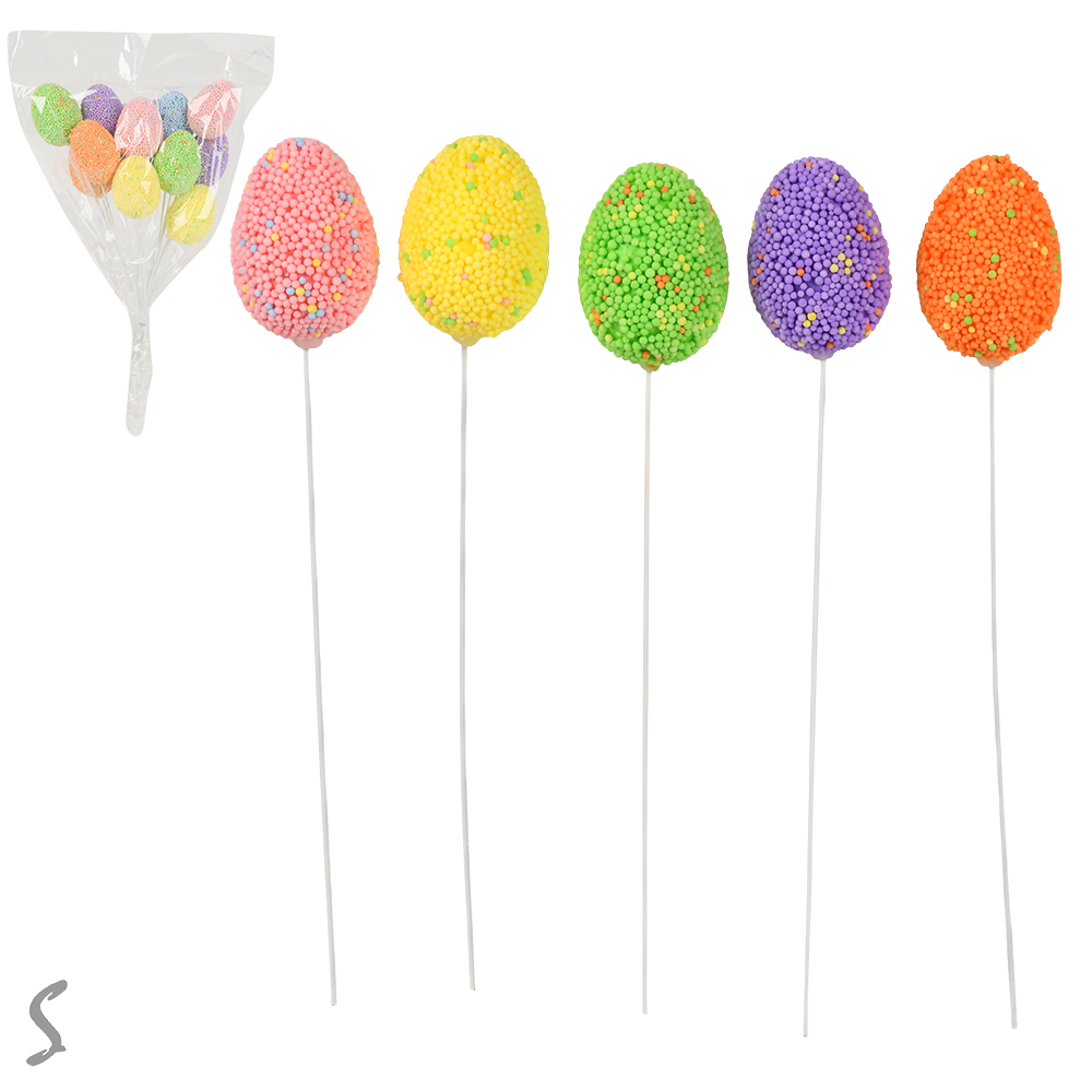 Великодній декор «Easter eggs» 12 шт 20×3см
