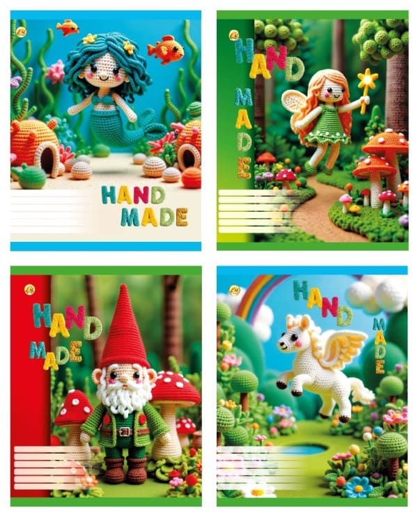 Зошит 12 аркушів коса лінія «Hand made»