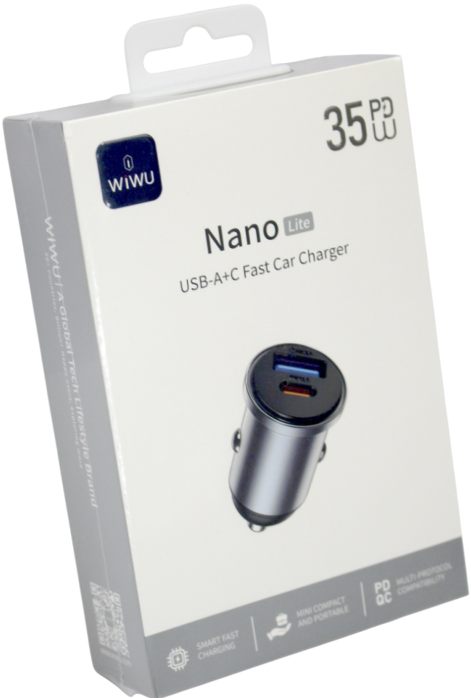 Зарядний пристрій авто Wiwu USB 35W швидка зарядка black