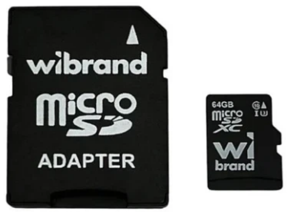 Карта пам`яті 64Gb Micro-SDXC (UHS-1 U3) Wibrand class10 (adapter SD)