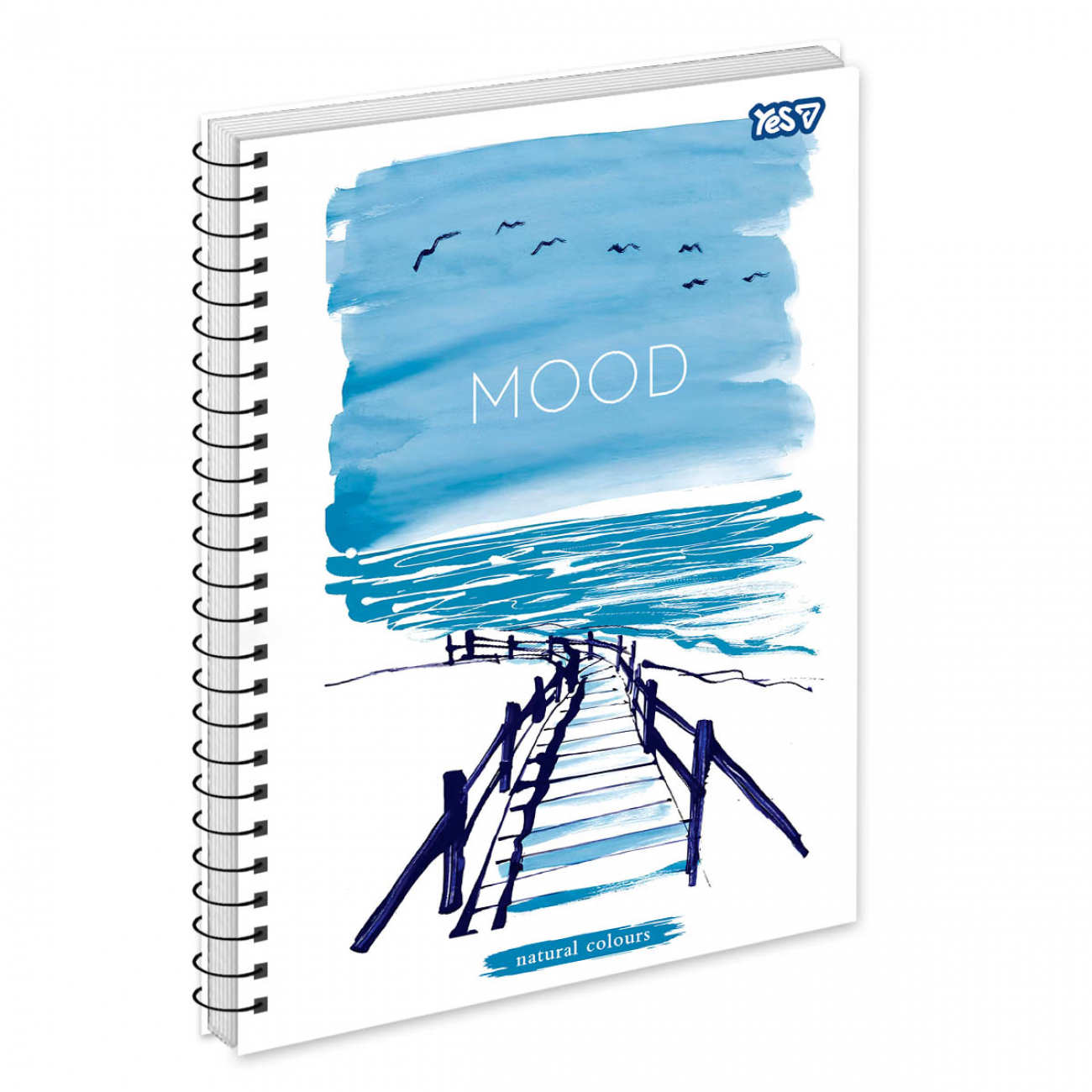 Зошит пруж. А4 80 аркушів клітинка картонний обкладинка ВД-лак «Mood»