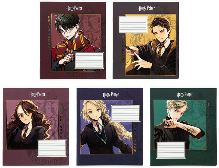 Зошит 12 аркушів лінія фольга + УФ лак Harry Potter