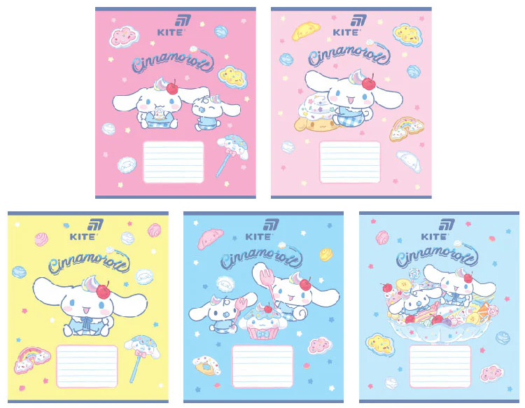 Зошит 18 аркушів клітинка софт тач + УФ лак Cinnamoroll