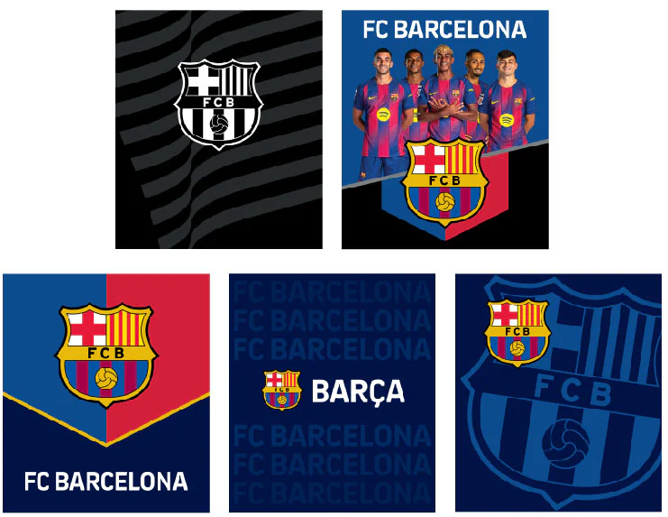 Зошит 24 аркуші клітинка фольга + УФ лак FC Barcelona