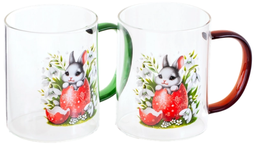 Набір чашок керамічних (2шт) 430мл «Viva Easter Rabbit»