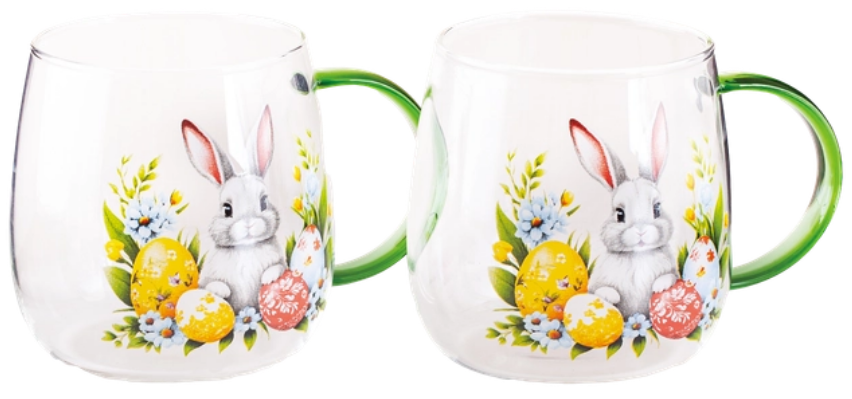 Набір чашок керамічних (2шт) 420мл «Viva Easter Rabbit»