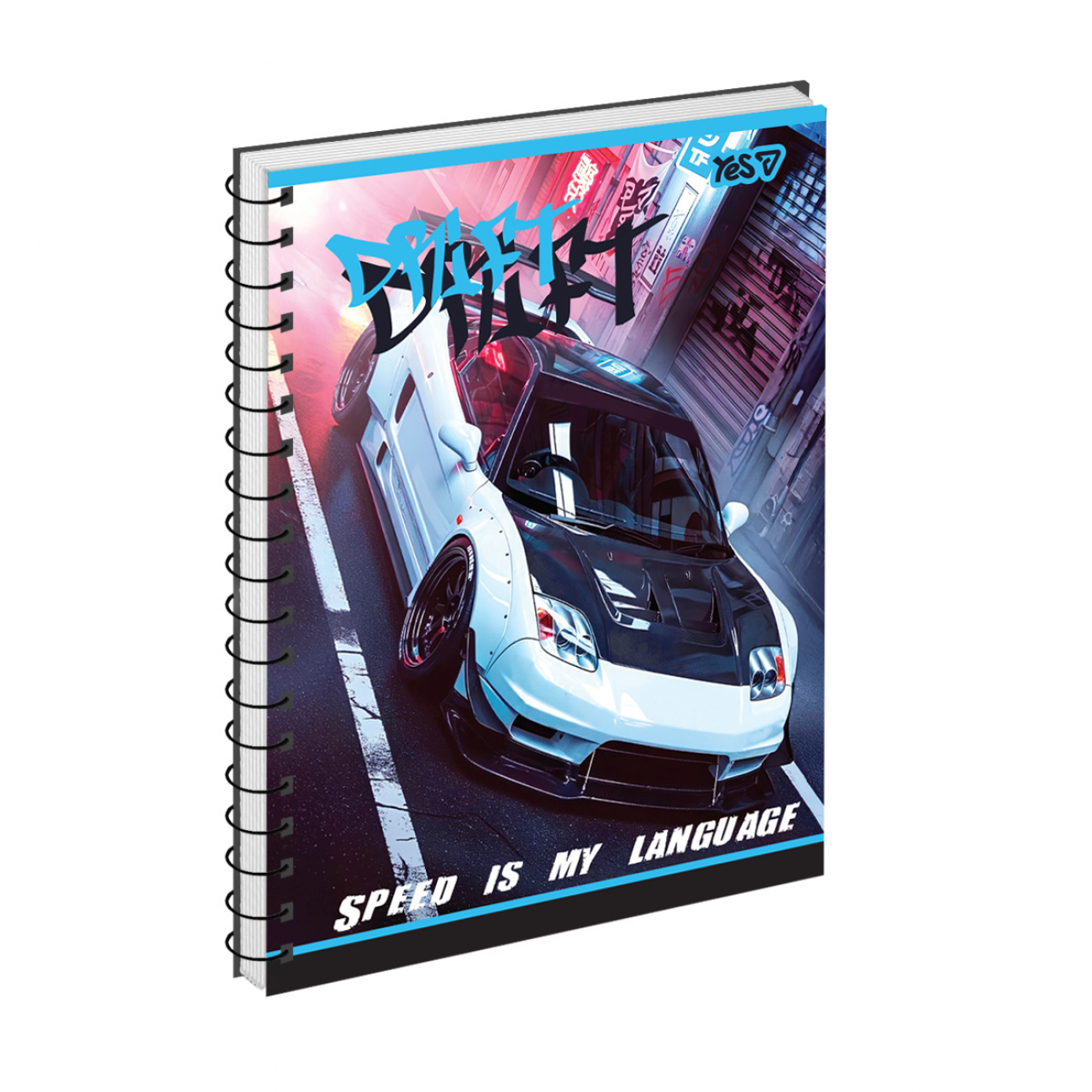 Блокнот пруж. А5 80 аркушів клітинка картонний обкладинка ВД-лак Drift